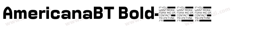 AmericanaBT Bold字体转换